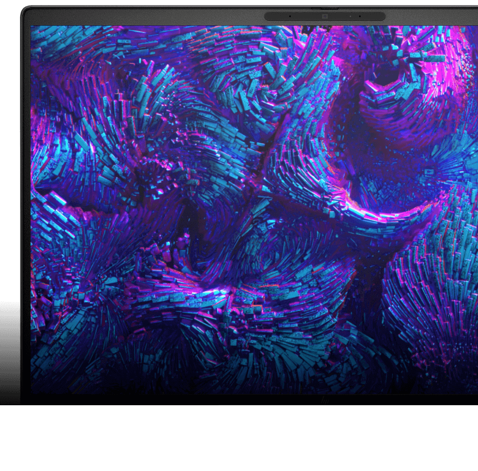 ZBook 8 G1i mobile workstation PC with a colorful image on the screen.