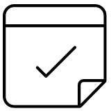 Calendar attendance icon.
